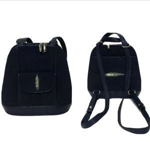 VTG Sea Star Stingray Skin Leather Backpack Bag